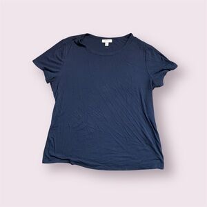 🤑 LOW START Ribbed Blue Relaxed Short Sleeve T-Shirt